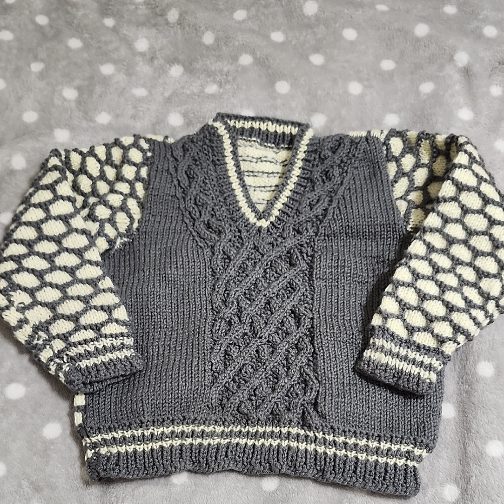 Handmade Cozy Gray and Kids' Sweater